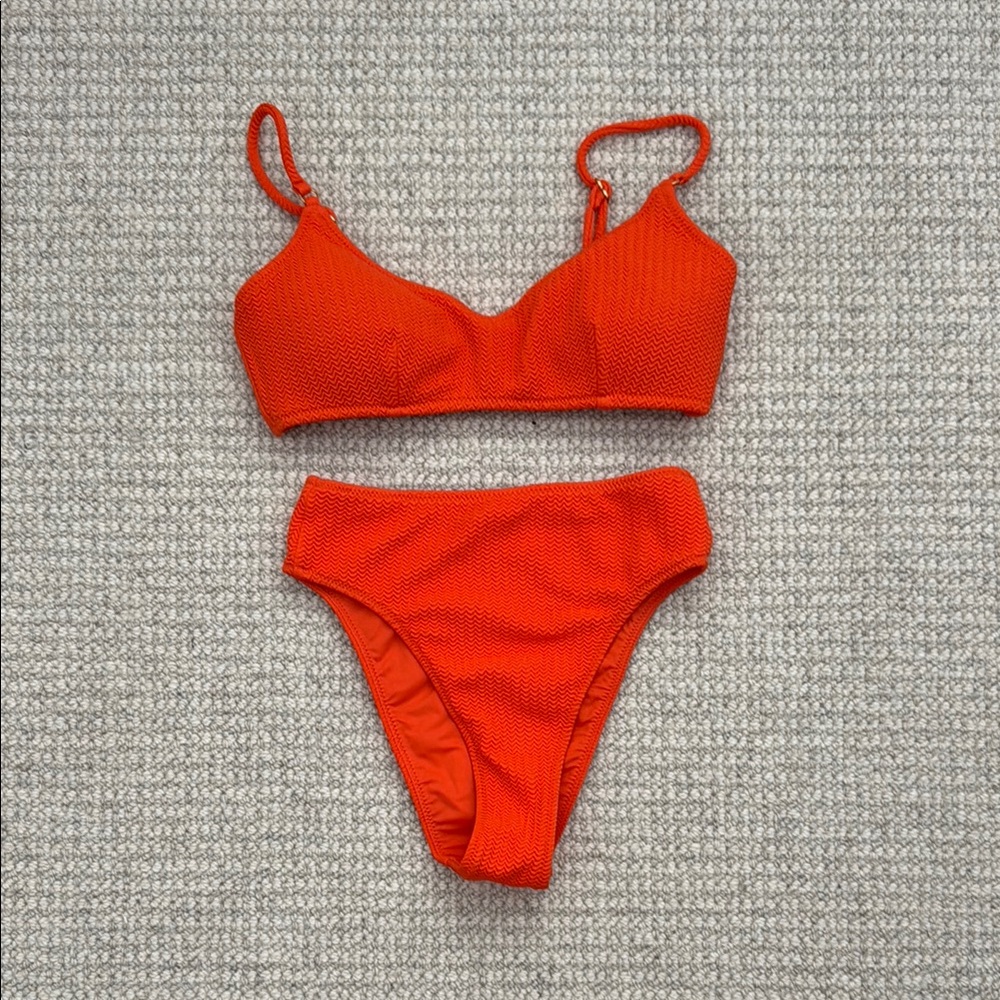 Like New Seafolly High Waisted Orange Bikini